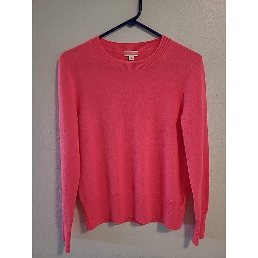 J Crew Cashmere Crewneck Sweater Pink‎ Size S 100% Cashmere